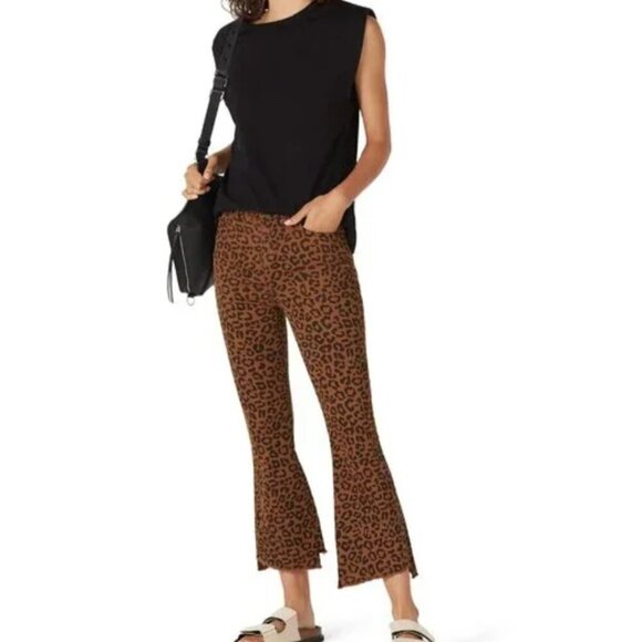 DL1961 High Rise Jeans Cropped Jaguar Animal Print Jeans 25 - Picture 1 of 14
